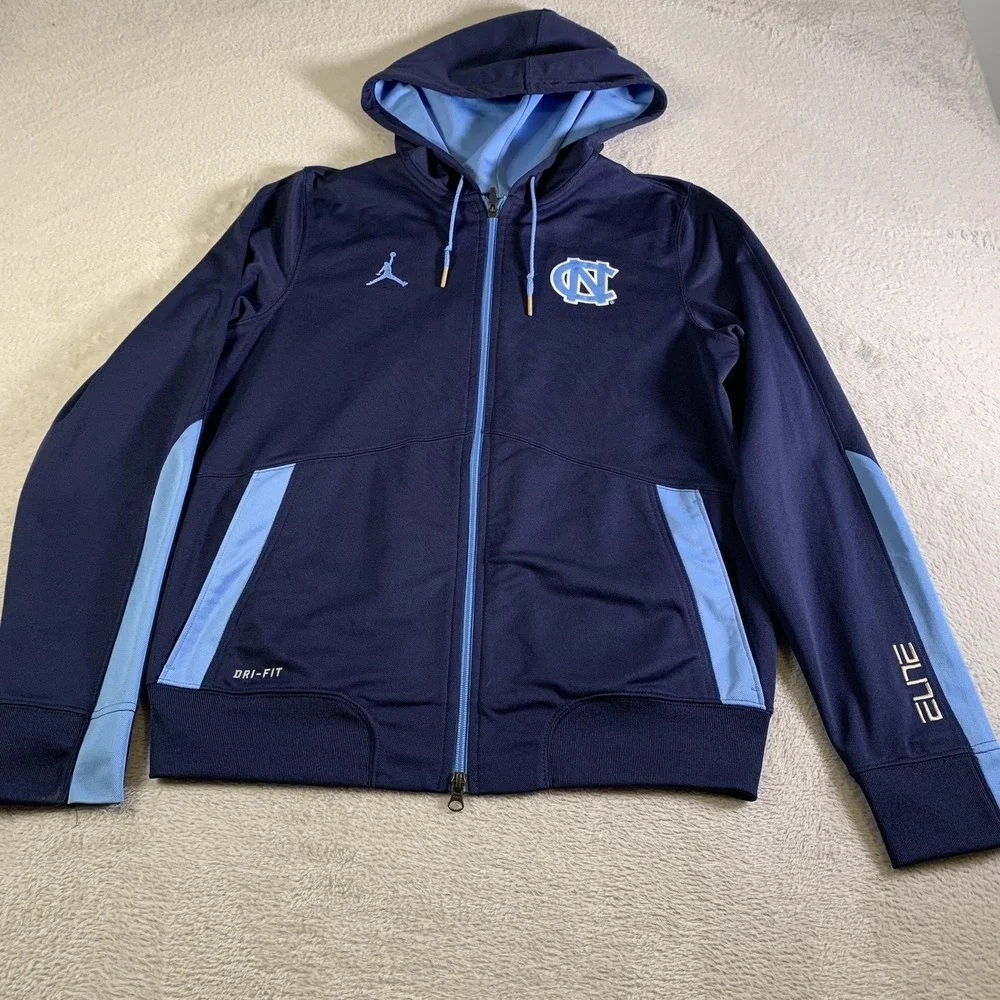 North Carolina Tar Heels Jacket Mens M Blue 2018‎ Nike Elite Jordan Dri-FIT UNC